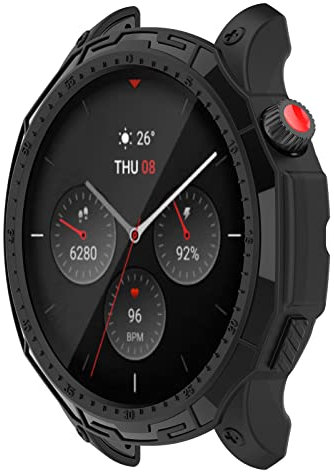 BoLuo Coque Protecteur Case Compatible avec Huami Amazfit GTR 4,Silicone étui Housse Cover Transport, Étui Mince Portable Antichoc Etui pour Huami Amazfit GTR 4 /Amazfit GTR 4 Pro Watch (noir)