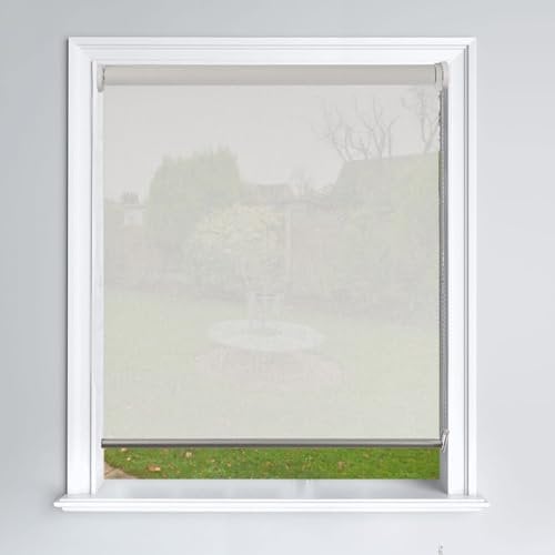 Lister Cartwright Sunscreen/Privacy Roller Blind Privacy Shades Windows Roller Blinds (White, 60 cm Width X 165 cm Drop)