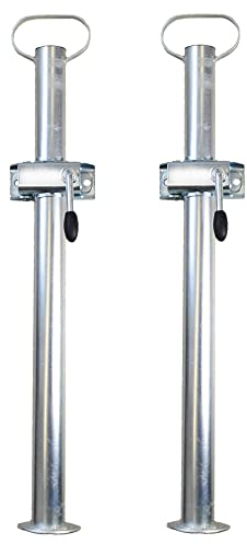 The Drive | 2X Anhänger Stützen mit Klemmhalter für PKW-Anhänger | Stelzfuß | Fallstützen | Anhängerstütze | Länge: 700mm Ø: 48mm