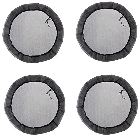 Mesh Cover for Rain Barrels, Water Butt Net Rain Barrel Cover, 60cm Adjustable Rain Butt Net Protection Lid for Home Outdoor Garden Rain Buckets-4PCS