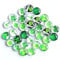 YIEUR 100 Stück Glas Cabochons Kleeblatt Glückssteine, 12mm Schmunzelsteine Glassteine bunte mix, Glücksbringer Glücksklee Glascabochons Glasnuggets Aufkleber Streudeko für Schmuck(100)