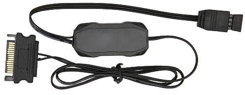 Annadue ARGB Controller, 5V 3Pin to SATA Power Mini RGB Controller Cable, SATA Powered Light Bar Controller.