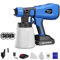 Hvlp Pistolet à Peinture sans Fil 800 ML avec 3 Modes de Peinture avec Batterie 1x1.5ah et Chargeur pour la Peinture de plafonds, clôtures et Murs