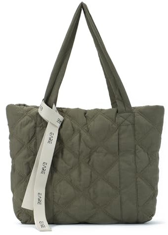 SUKUTU Nylon Quilted Shoulder Bag for Women Puff Hobo Handbag Lightweight Tote Bag Padding Bag Satchel Travel Bag