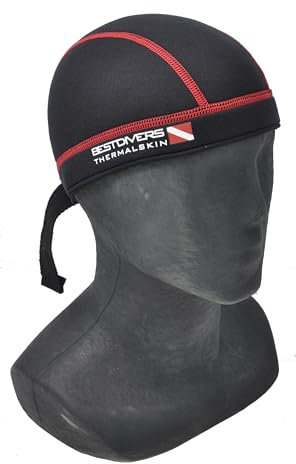 Best divers Herren Bandana 3 Mm Neop. Nera/Rossa, Tg. S-m, Schwarz/Rot