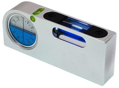 Mini-Wasserwaage mit mehreren Winkeln und magnetischer massiver Aluminiumlegierung, tragbares Mini-Luftblasenmessgerät (blau)