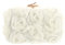 EVEOUT Pochette con Fiori a Rete Donna Borsa da Sposa Elegante Clutch con Tracolla Borsa da Sera a Fiori per Matrimonio Festa