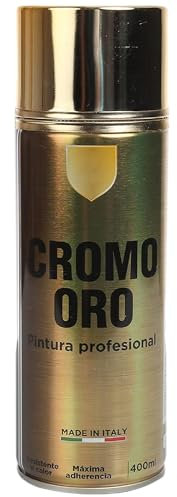 various-Pintura Spray Especial Cromo Oro Multicolor Profesional 400ml Adecuado Metal Madera y Plástico Pack de 1 unidad
