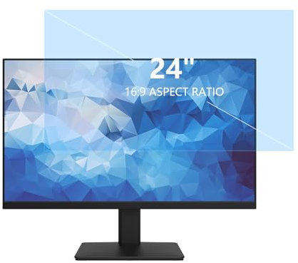 Koelaa Anti Blaulichtfilter 24 Zoll für 16:9 Seitenverhältnis Monitor, Blaulicht Blockierende Displayschutz, Anti Blendschutz Displayschutz, Augenschutz, Abnehmbarer Displayschutzfolie-24 (16:9)