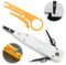 Punch Down Tool with Wire Stripper, Impact Krone IDC Tool for Ethernet RJ45 Cat5/Cat6/Cat7 Network and Phone Cable Termination, Multi-Functional Insertion Tool for Data Cables and Telephone Lines