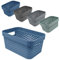 com-four® 5-teiliges Aufbewahrungskorb-Set - Deko-Körbe - Kunststoffboxen für Kosmetik, Spielzeug und Haushaltsprodukte - stapelbare Organizer [Auswahl variiert] (Mix - 5 Stück)