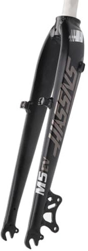 Forcella Rigida per Mountain Bike Freno A Disco/V 26 27.5 Forcella Universale for Bici in Alluminio 1-1/8'' Dritto Forcella Anteriore Bici 9 * 100mm Sgancio Rapido(Gray White,26in)