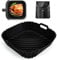Molde Silicona Freidora De Aire para Cosori 5.5 L Air Fryer, Bandeja Silicona Recipiente Reutilizable Airfryer Accesorios para COSORI CP158-AF (Negro)