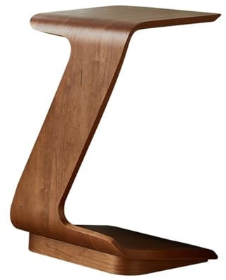 Beistelltisch Mobiler Beistelltisch, Z-förmiger Holz-Beistelltisch mit rollenden Rädern, rustikaler Sofa-Couch-Tisch for Laptop-Kaffee-Snack, kleiner Couchtisch, Teetisch for Wohnzimmer, Balkon Beiste
