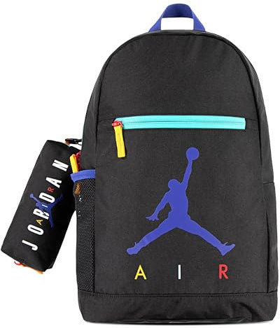 Jordan 9B0503-K90 Air-Rucksack und Federmäppchen, Schwarz, Schwarz , Einheitsgröße