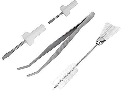 4Pcs Sewing Machine Cleaning Kit,Sewing Machine Repair Tools Include Tweezers Double Headed Brush Screwdriver Cleaning Brush for Repair