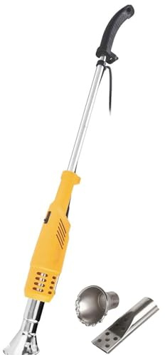 Elektrischer thermischer Unkrautbrenner,2000W Heißluft-Unkrautvernichter,tragbarer Flammenjäter mit 1,8 m Kabel und 2 Düsen,Werkzeug for Entfernen von Gartengras,for die Auffahrt im Garten(Yellow)