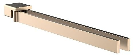 EMCO LOFT Handtuchhalter zur Wandmontage, schwenkbarer Badetuchhalter aus Aluminium, hochwertige Handtuchstange für Handtücher Bronze gebürstet 31 cm 2 Armig