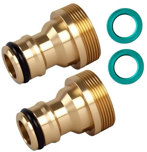 Conector Universal para Grifo, 2PCS Adaptador de Manguera de Latón