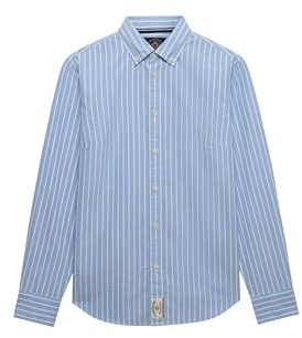 Superdry Damen Oxford Langarmhemd mit schmaler Passform