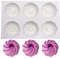 Moule de Gâteau Mousse, moulessilicone gâteaux 3d pour Glace Chocolat Pâtisserie Dessert, 6 Trous Forme de Spirale Fleur