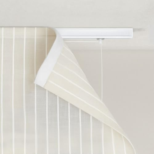 TENDAGGIMANIA Fensterrollo Innen mit Klettband aus Aluminium LÄNGE 160 cm Nach Mass- Raffrollo ohne Bohren, an Wand oder Deckenmontage