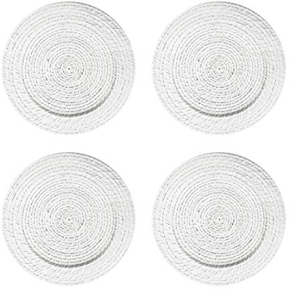 American Atelier Platzteller, groß, 33 cm, dekorativer Service Teller für Zuhause und professionelle feine Speisen, perfekt für gehobene Veranstaltungen, Bankette, Catering und mehr weiß