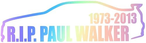 Decus Shop R.I.P. Paul Walker L 0111 (Oil Slick Hologramm) // Sticker OEM JDM Style Aufkleber