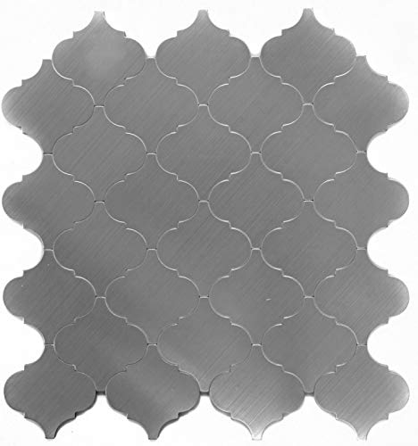 Mosaikfliese selbstklebend Aluminium silber metall Florentiner metall MOS200-22LAT_f