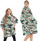 Geagodelia Oversized Hoodie Pullover für Damen Herren Kinder Kuschelig Fleece Decken Hoodie, Hoodie Decke zum Anziehen Weiche Kuschelpullover Hausanzug Kapuzenpullover Winter (Camouflage, One Size)