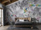 SILK ROAD EU Papier Peint Panoramique Jungle Soie, Personnalisable, Poster Geant Mural 3D pour Salon Chambre Décoration Murale, Forêt Tropicale Perroquet Dos De Tortue Bambou Palmier Quitte