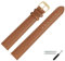 MARBURGER Uhrenarmband 22mm Leder Braun Gold Glatt Mit Naht - Montage Set 1012238000220
