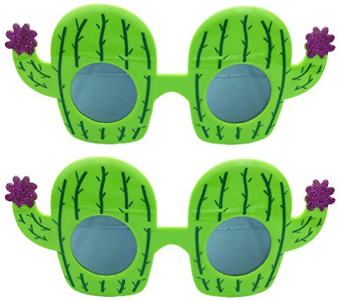 VALICLUD 2 Pairs Lustige Kaktus Form Sonnenbrille Kostüm Brillen für Sommer Party Favors