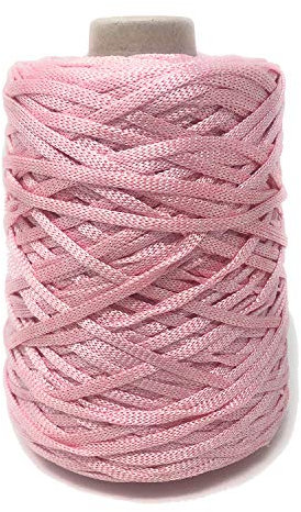 Chicca Tutto Moda Cordino Rocca Catenella tipo Cordino a Uncinetto per Borse 500g - 600m Rosa Baby Poliestere
