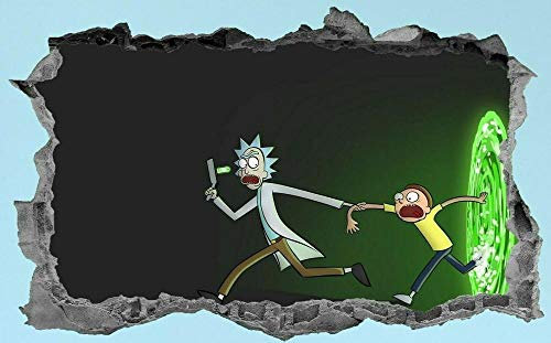 Wandtattoo - Cartoon Anime Smashed Hole Wandaufkleber Aufkleber Diy Wandbild Cartoon 3D Aufkleber für die Wand - Wanddekoration - 80x125cm