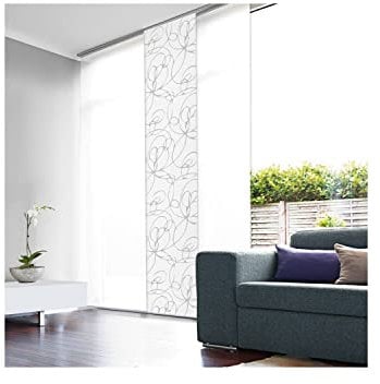 MADECOSTORE Panneau Japonais tamisant Zigzag 45cm - Blanc - L45 x H260cm