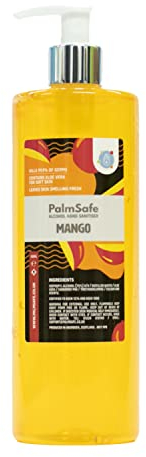Palm Safe Mango Alcohol Hand Sanitiser 500 ml Pump Bottle