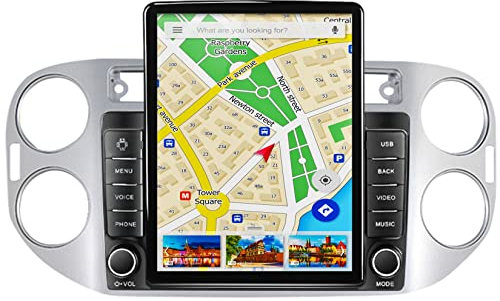 ERPENG Android Doppel Din GPS Navi Navigationsgerät 9.5 Zoll Für Volkswagen Tiguan 1 NF 2006 2008 2010 2012-2016 GPS Radio Navigator Satellite Navigator Unterstützt TPMS Lenkradsteuerung