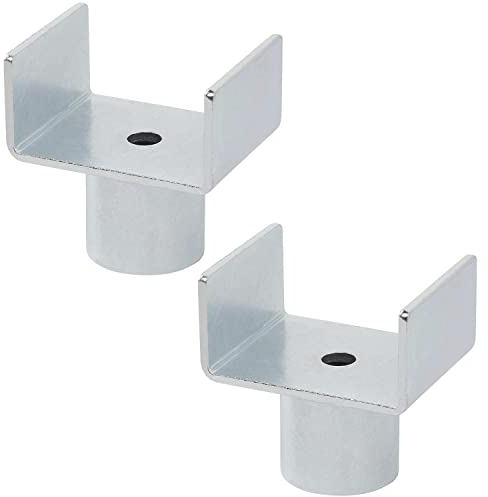 Preiswert&Gut 2X Adapter für Wagenheber – Auflagefläche 54 x 45 mm, Stempel Ø 27 mm Gewicht 192 g Set aus 2 Stück – Perfekt für hydraulische Autoheber Universal Wagenheber in Silber