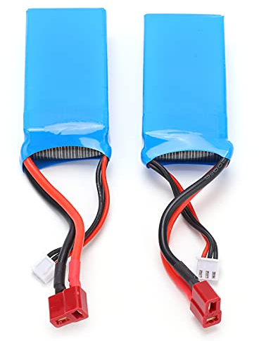 Dilwe 7.4V 1500mAh 15C T Plug Batteries au Lithium pour Voiture Télécommandée, Bateau, Avion, etc.