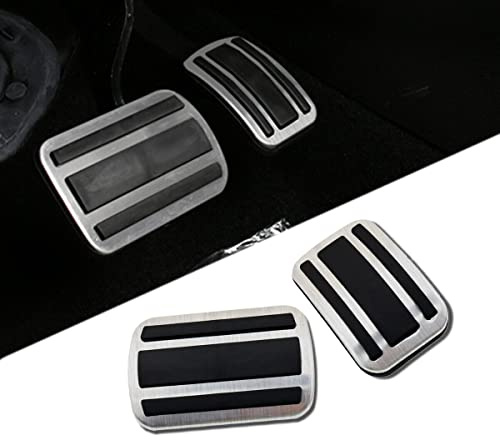 LFOTPP Pour Peugeot 208 P21 / 2008 P24 [Transmission Automatique] 2019-2023 Antidérapant Couvre-pédales, Alliage d'aluminium Housse de Pédale de Accélérateur et Freins, Accessoire de Voiture