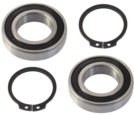 SECURA 2x Kugellager + 2x Sicherungsring kompatibel mit Atika EM 125 Betonmischer