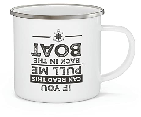 Teegarb Letter Blanket Divertente motoscafo Watercraft Rimorchiatori Longboat Nautica Novità Kayak Steamboat Speedboats Enthusiast Smalto Camping Mug 340,2 g
