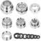 Metal Faucet Adaptor Kitchen 7Pcs Faucet Adapter 22mm Male Thread to 24mm Male Thread Brass Tap Aerator Connector with Gaskets Tap for Kitchen Sink Water Saving Aerator Appliance