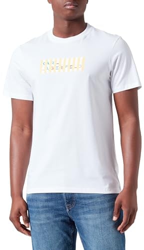 KARL LAGERFELD Herren Regular Stripes T-Shirt, Weiß, L EU
