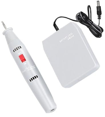 Elektrischer Gravierstift, DIY Gravur Drehwerkzeug mit Mini Batteriegehäuse zum Schnitzen von Glas, Holz, Metall, Kunststoff - Grau