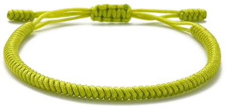 LUCKY BUDDHIST - Glücksarmband + Anhänger/Halskette! Für Teen Männer Frauen - Geflochtene Freundschaftsarmbänder - Mit Liebe handgefertigt - Tibet Stil - Einstellbares Handgelenk Armband (Hellgrün)