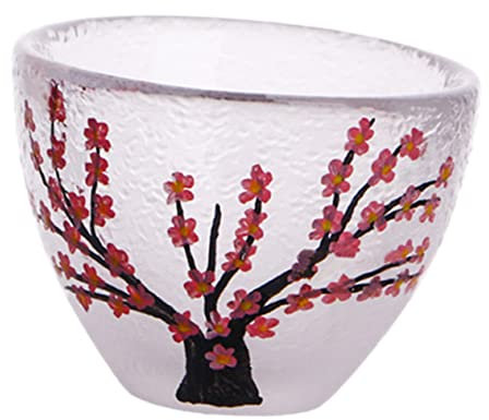 ABOOFAN Verre À Saké Peint À La Main En Forme De Fleur De Prunier Design Élégant Couleurs Assorties