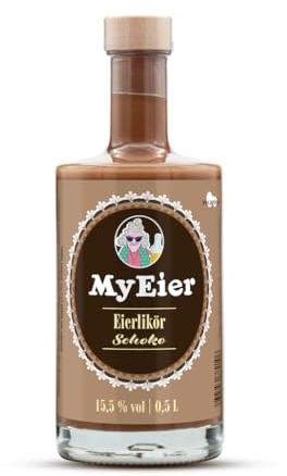 MyEier Schoko, Eierlikör mit Schokolade, fair gehandelt, aus Bayern, 0,5 L, 15,5% Vol.
