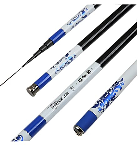 KYATON Teleskopische Angelrute Angelrute High Carbon Fiber Teleskopische Power Hand Pole Angelrute 3.6M-7.2M Süßwasser Feeder Rod Portable Angeln Tackle Outdoor Angeln Pole (Länge: 3.6 M) (7.2 M)